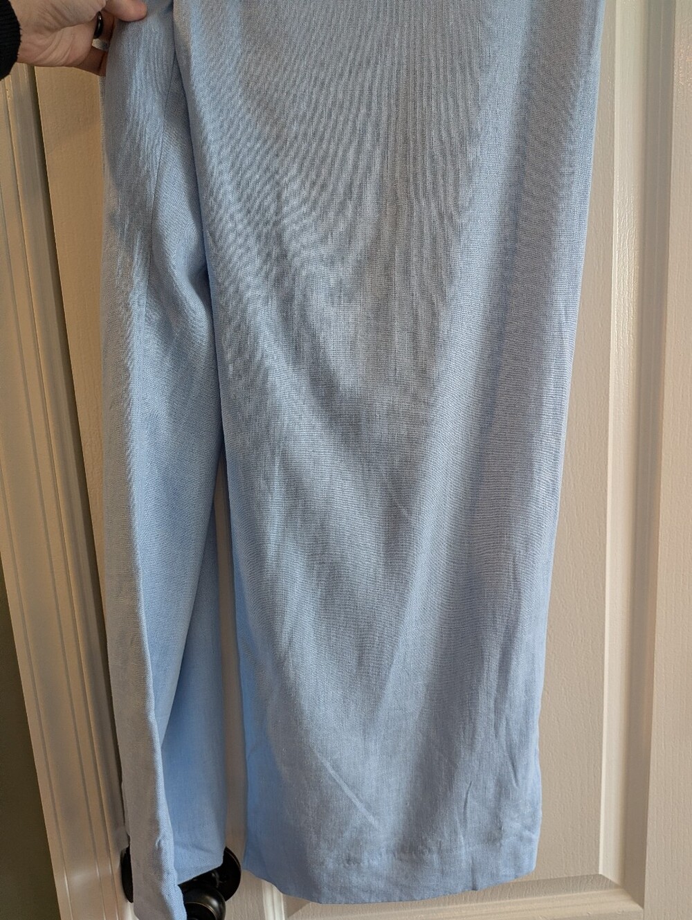 Abercrombie & Fitch Sloane Tailored Wide Leg Linen Blend Blue Pants Size 29 - Picture 11 of 14